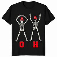 Ohio couples skeleton costume in black