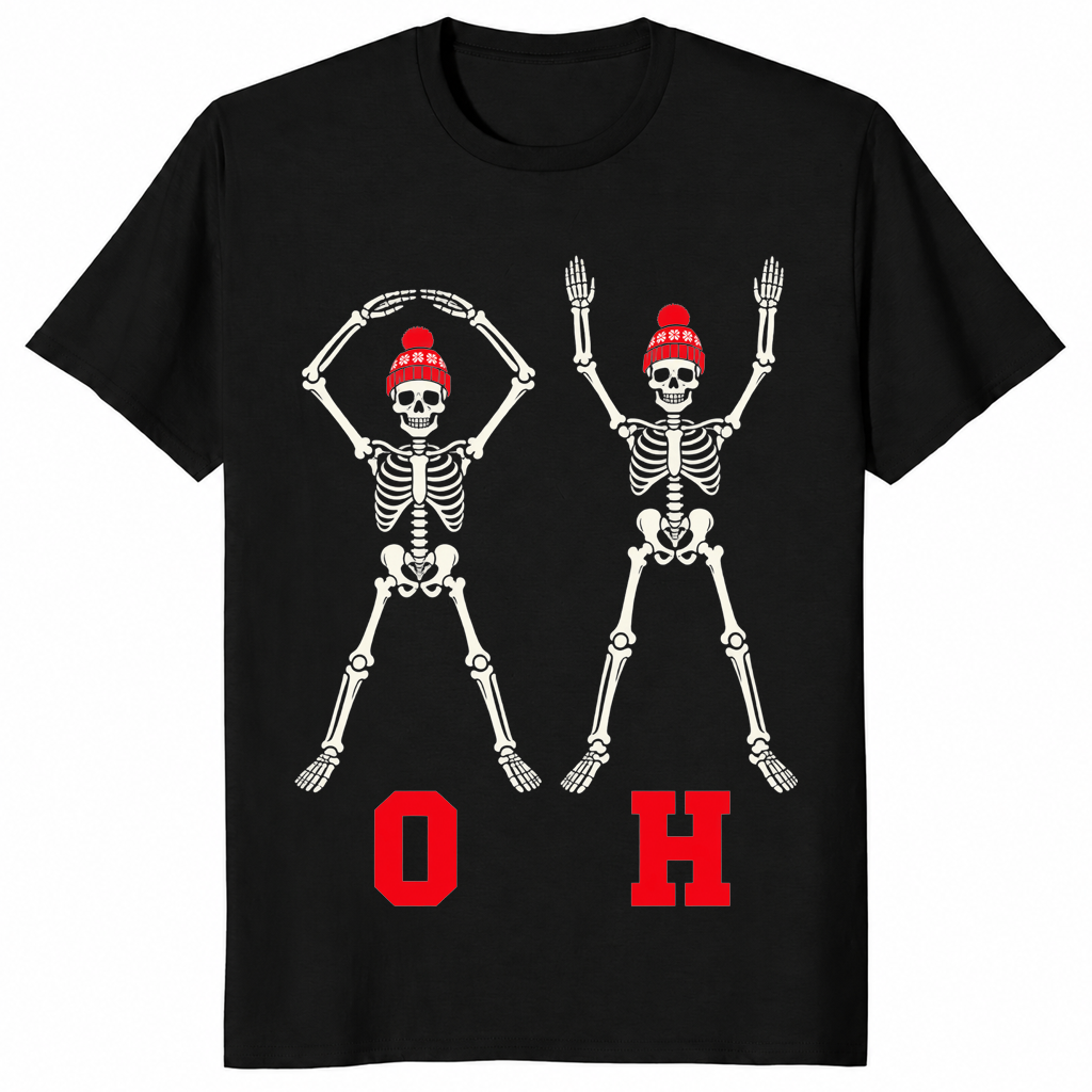Ohio couples skeleton costume in black