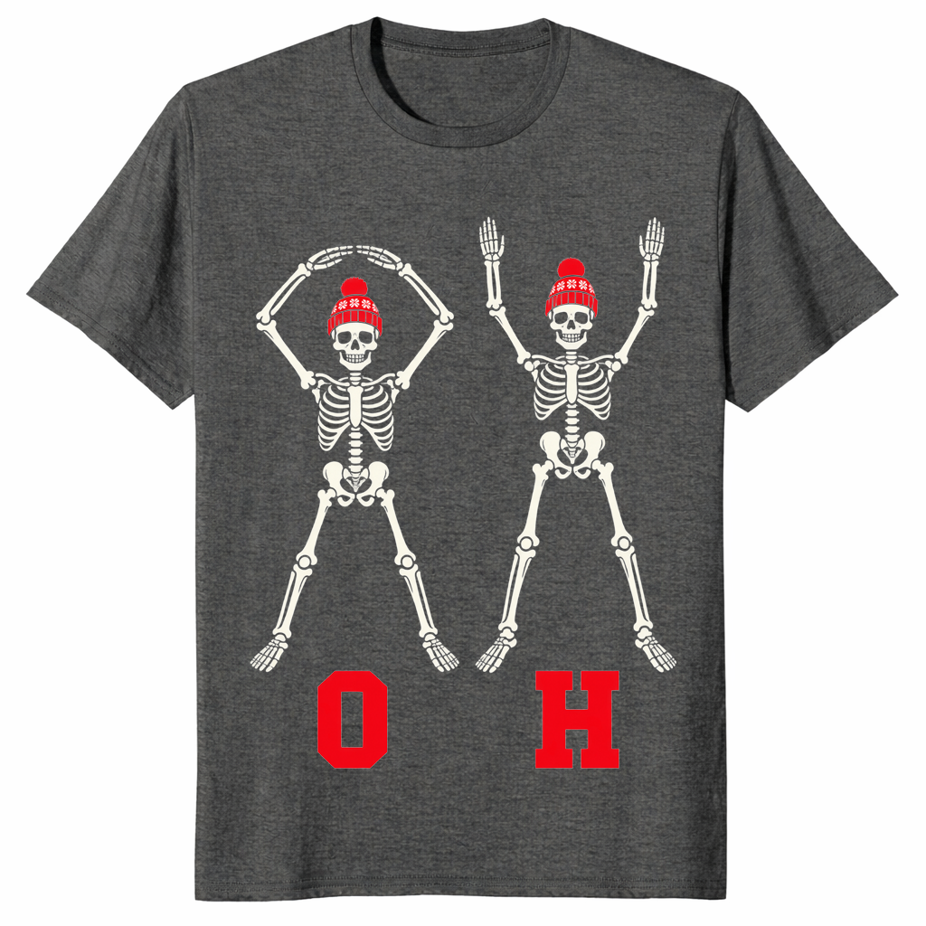 Ohio couples skeleton costume in dark heather