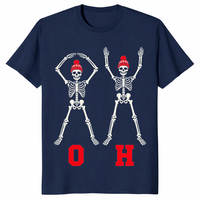Ohio couples skeleton costume in navy