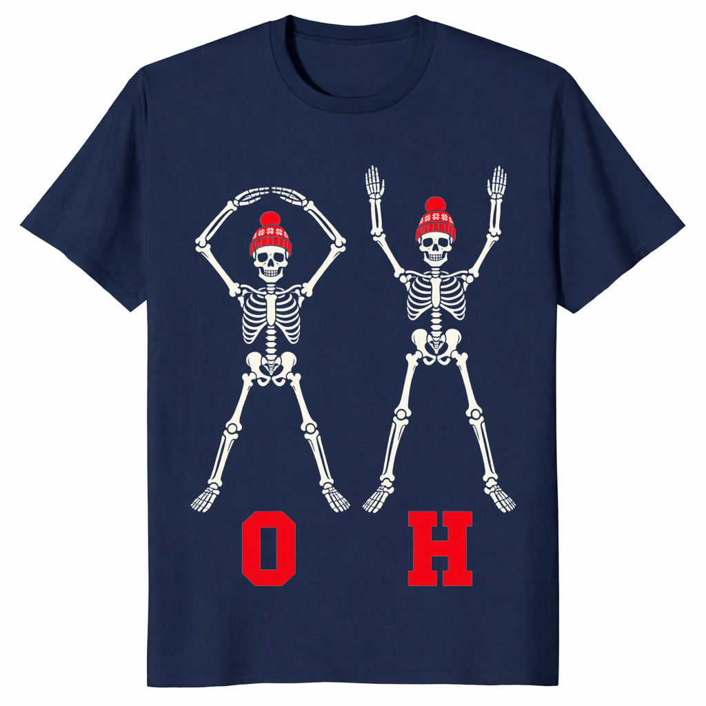 Ohio couples skeleton costume in navy