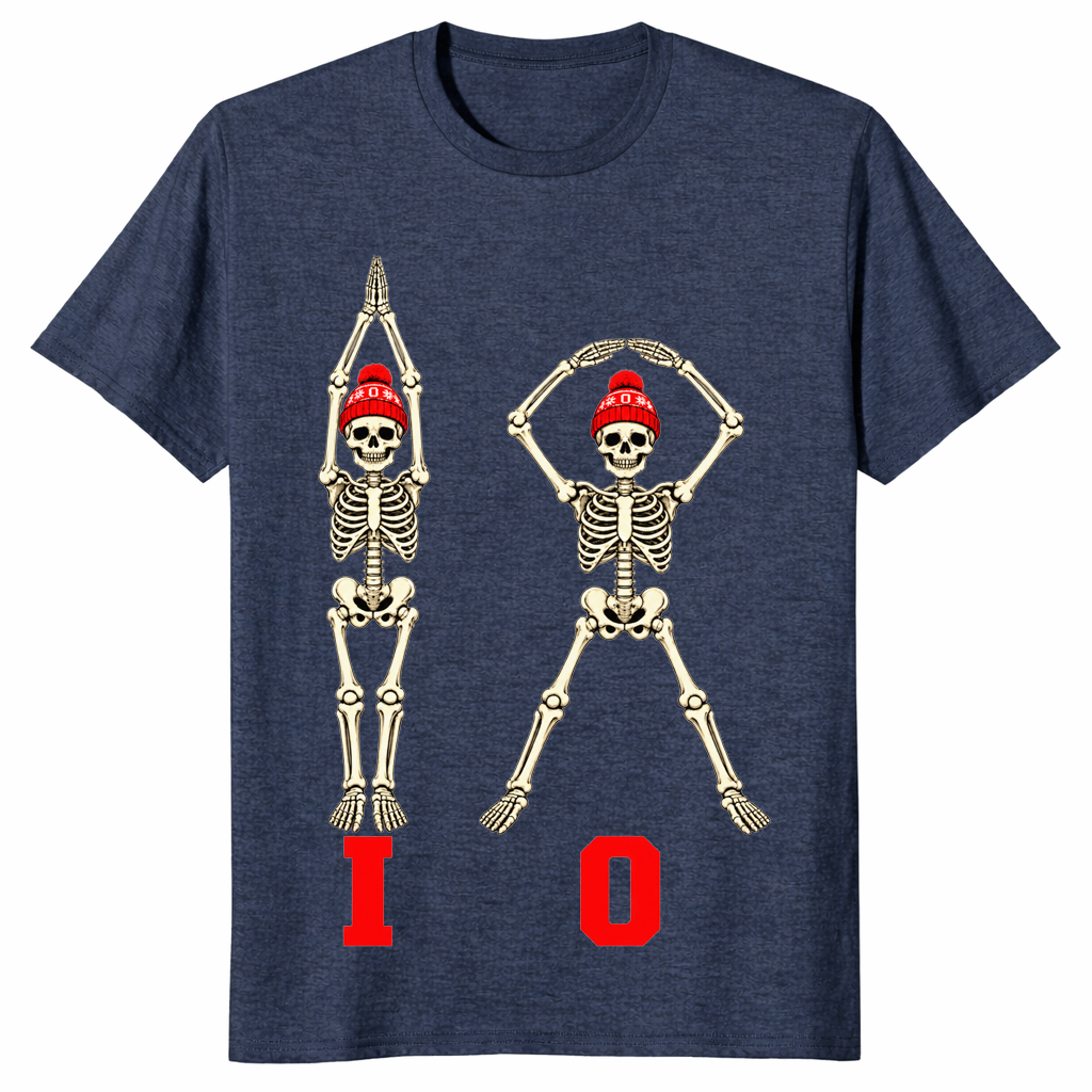 Ohio skeleton matching shirt in heather navy