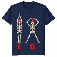 Ohio skeleton matching shirt in navy