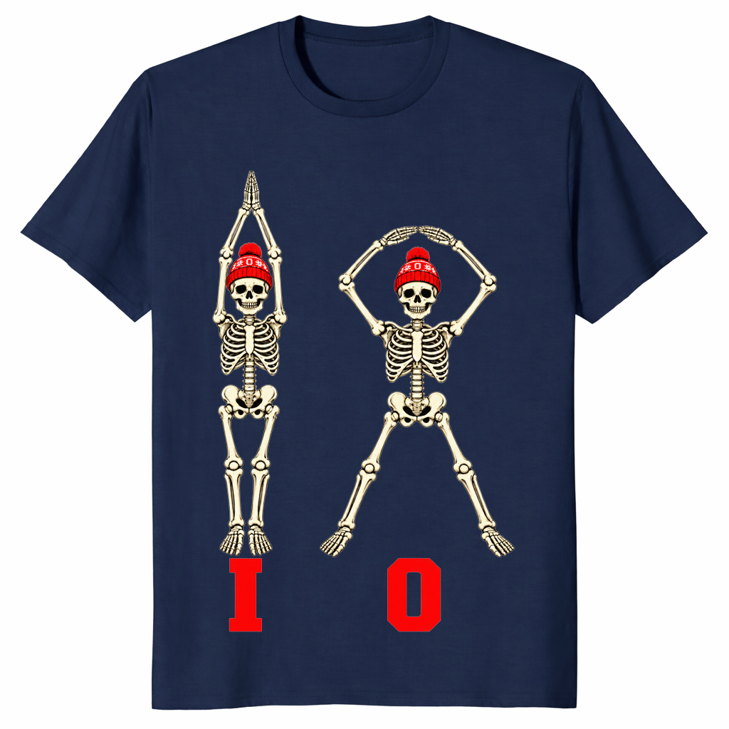Ohio skeleton matching shirt in navy