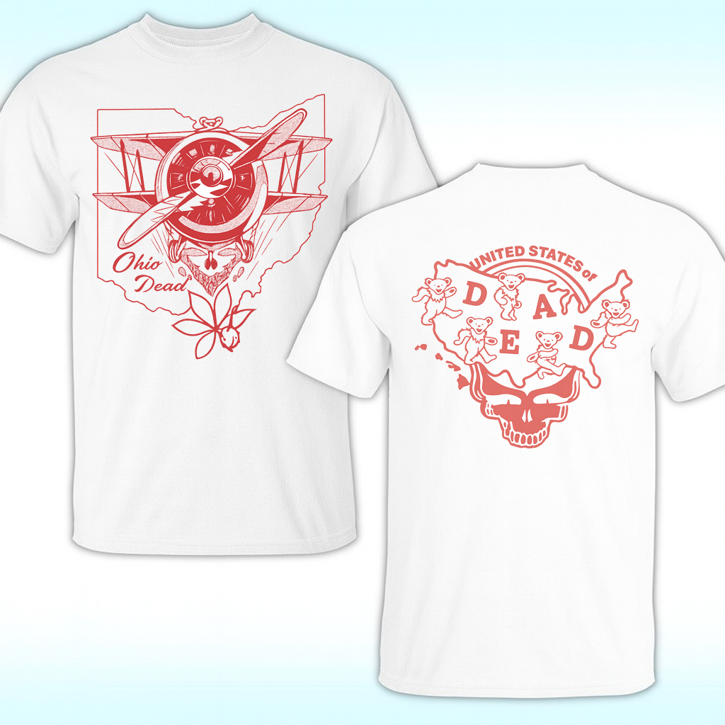 Ohio United States of Dead 2025 T-Shirt in White by Cuccico