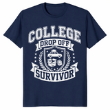 College drop off survivor shirt in navy