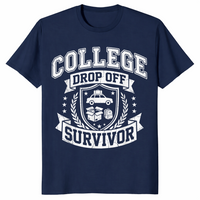 College drop off survivor shirt in navy