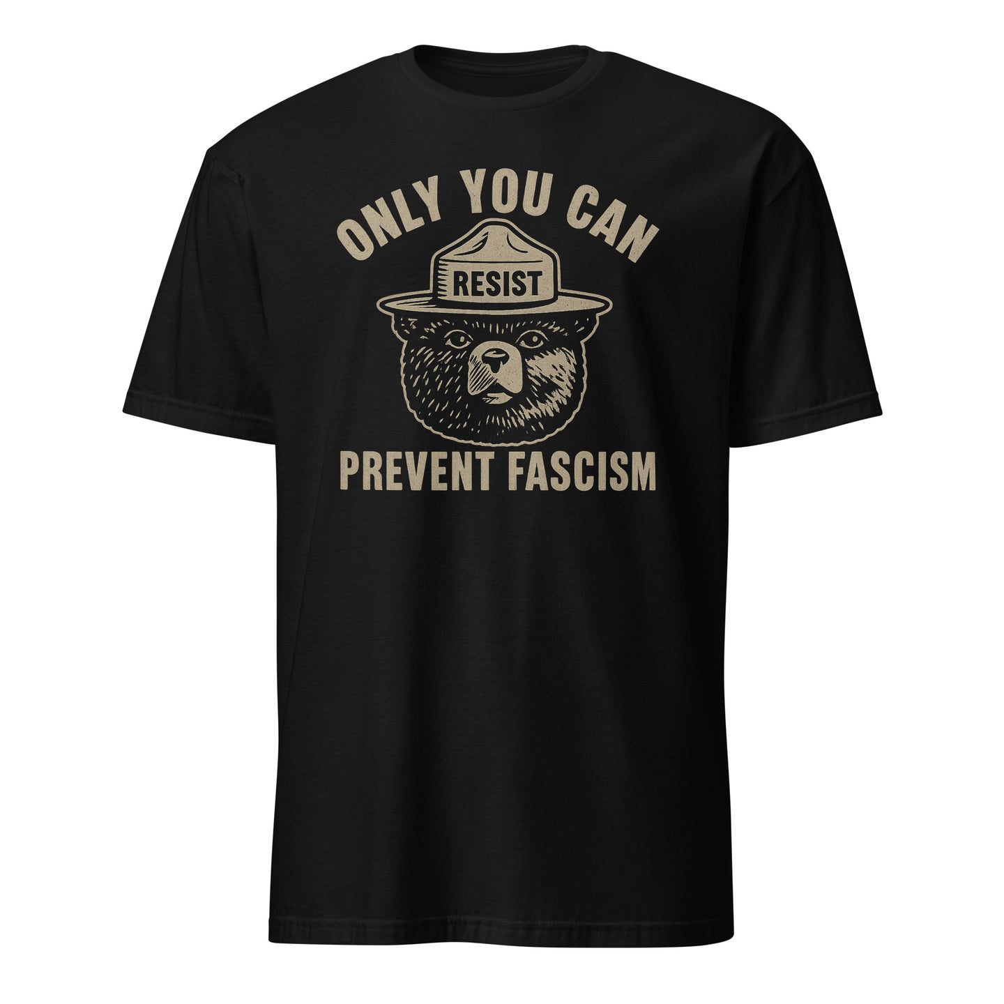 Only You Can Prevent Fascism Shirt in black by Cuccico – anti Trump tee with activist design