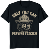 Only You Can Prevent Fascism Shirt in black by Cuccico – anti Trump tee with activist design