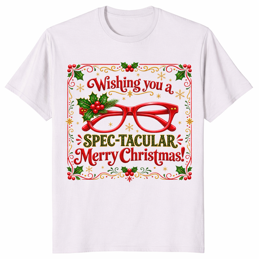 Optometrist Christmas shirt in ice grey