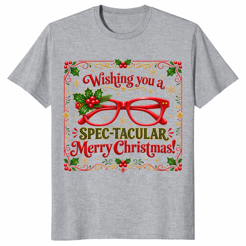 Optometrist Christmas shirt in sport grey
