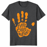 Orange Shirt Day Kindness kids t-shirt in dark heather grey