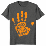 Orange Shirt Day Kindness kids t-shirt in dark heather