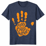 Orange Shirt Day Kindness kids t-shirt in heather navy