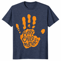 Orange Shirt Day Kindness kids t-shirt in heather navy