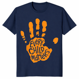 Orange Shirt Day Kindness kids t-shirt in navy