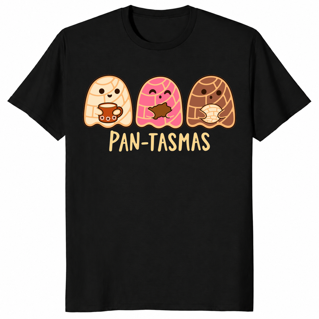 Pantasmas Ghost concha pan dulce Halloween t-shirt in black