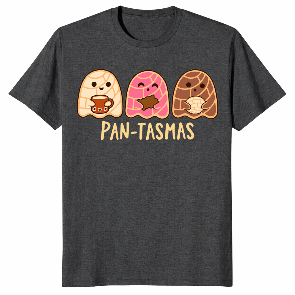 Pantasmas Ghost concha pan dulce Halloween t-shirt in dark heather grey