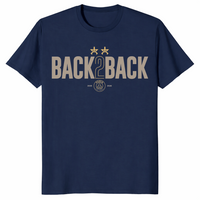 Paris Back2Back UEFA Champions Shirt Navy PSG European Champions Fan Tee