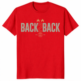 Paris Back2Back UEFA Champions Shirt Red PSG Champions League Fan Tee