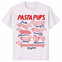 Pasta Pups funny dachshund spaghetti t-shirt in ice grey
