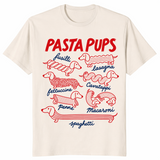 Pasta Pups funny dachshund spaghetti t-shirt in natural