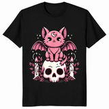Pastel goth shirt in black