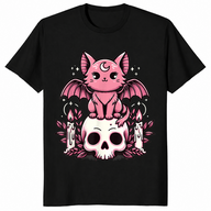 Pastel goth shirt in black