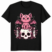 Pastel goth shirt in black