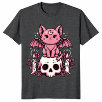 Pastel goth shirt in dark heather grey