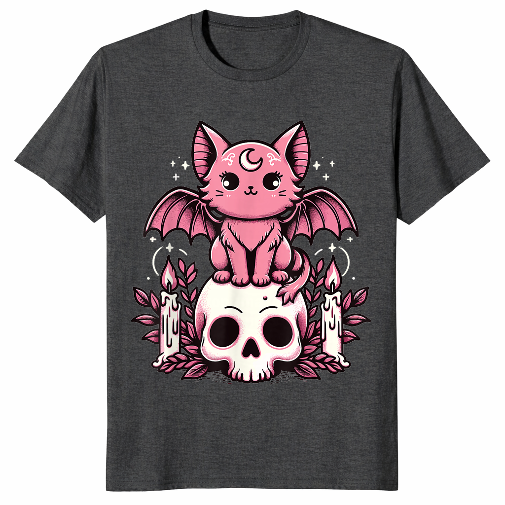Pastel goth shirt in dark heather grey