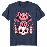 Pastel goth shirt in heather navy