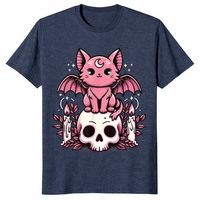 Pastel goth shirt in heather navy