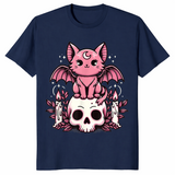 Pastel goth shirt in navy