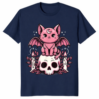 Pastel goth shirt in navy