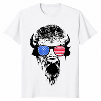 Patriotic Buffalo USA Flag Sunglasses Shirt | 4th of July Tee | Cuccico
