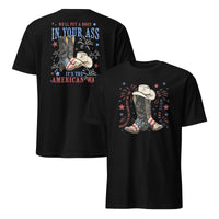 Patriotic Cowboy Boots Shirt in black
