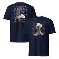 Patriotic Cowboy Boots Shirt in navy