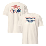 Patriotic football fan protest shirt for game day and tailgate wear