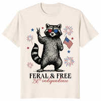 Patriotic raccoon gift shirt for 2026 America 250 celebration