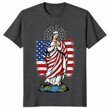 Patroness Of The USA Blessed Virgin Mary Catholic Art T Shirt | Cuccico
