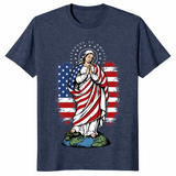 Patroness Of The USA Blessed Virgin Mary Catholic Art T Shirt | Cuccico