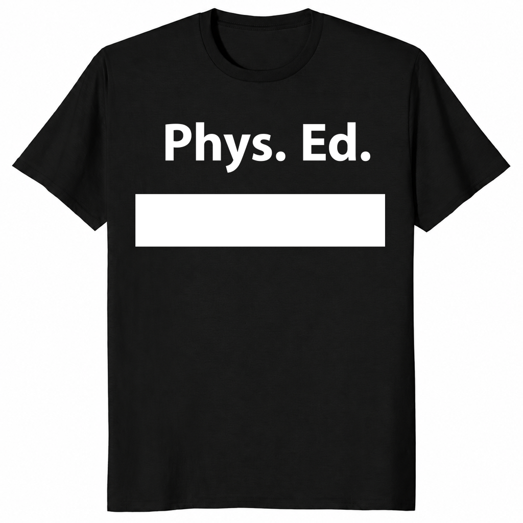 PE class gym shirt in black