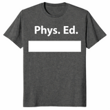 PE class gym shirt in dark heather