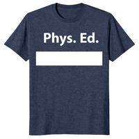 PE class gym shirt in heather navy