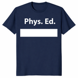 PE class gym shirt in navy