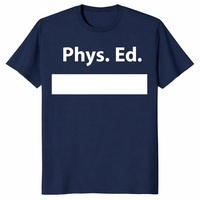 PE class gym shirt in navy