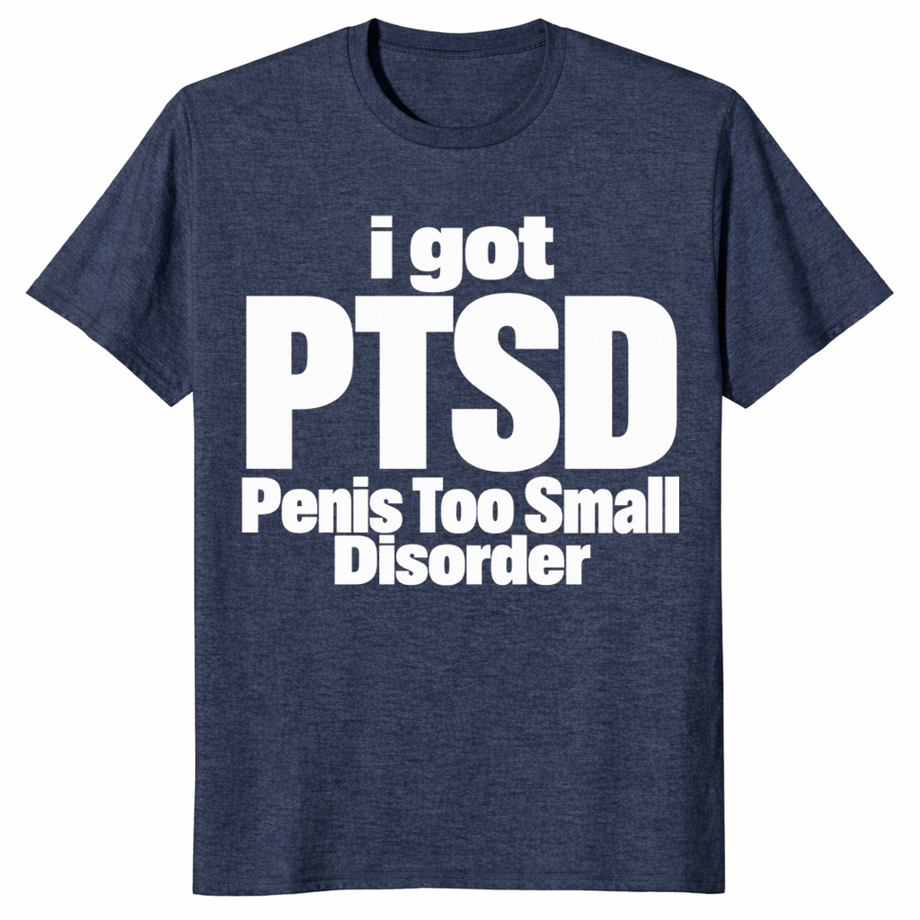 Penis too small disorder shirt in heather navy
