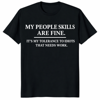 People Skills Are Fine shirt in black with workplace sarcasm quote