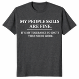 Sarcastic personality shirt in dark heather grey for introverts